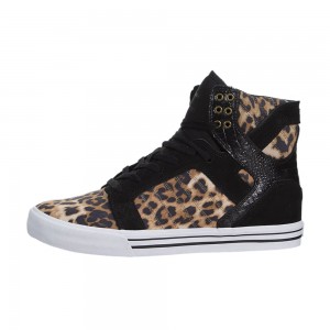 Altos Supra SkyTop Hombre Leopardo Negros | SYKVT4782