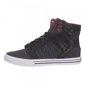 Altos Supra SkyTop Hombre Negros Blancos | LPATC1257