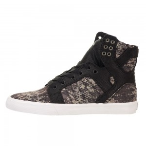 Altos Supra SkyTop Mujer Negros Grises | LTDJE4287