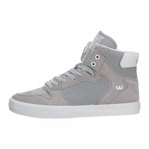 Altos Supra Vaider Hombre Grises Blancos | FGADV4783