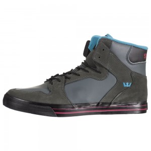 Altos Supra Vaider Hombre Grises Negros | HALXK3752