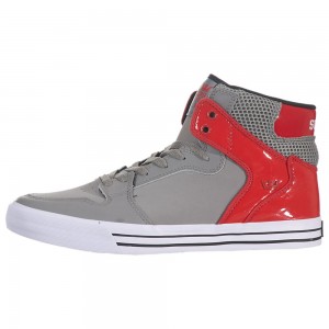 Altos Supra Vaider Hombre Grises Rojos | XZEBJ7510