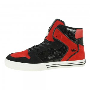 Altos Supra Vaider Mujer Negros Rojos | XCLGP7045