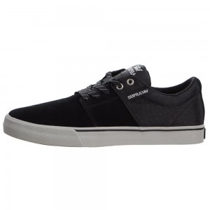 Bajos Supra Stacks Vulc II Hombre Negros | WXUYC3841