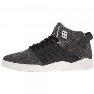 Tenis Skate Supra SkyTop III Hombre Grises Negros | SJTZM9407