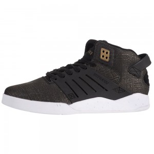 Tenis Skate Supra SkyTop III Hombre Negros | EVCZT9601