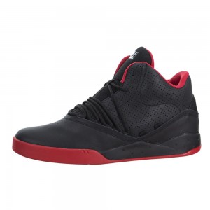 Tenis Supra Estaban Hombre Negros Rojos | GRPYV9621