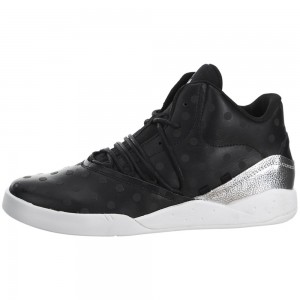 Tenis Supra Estaban Mujer Negros Plateados | OXHVK0185