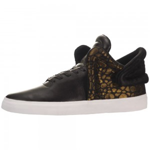 Tenis Supra Falcon Mujer Negros Dorados | OATWE7354