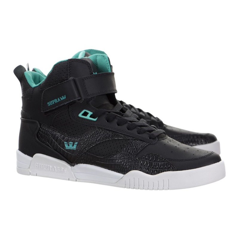 Altos Supra Bleeker Hombre Negros Turquesa | NEMOZ2615