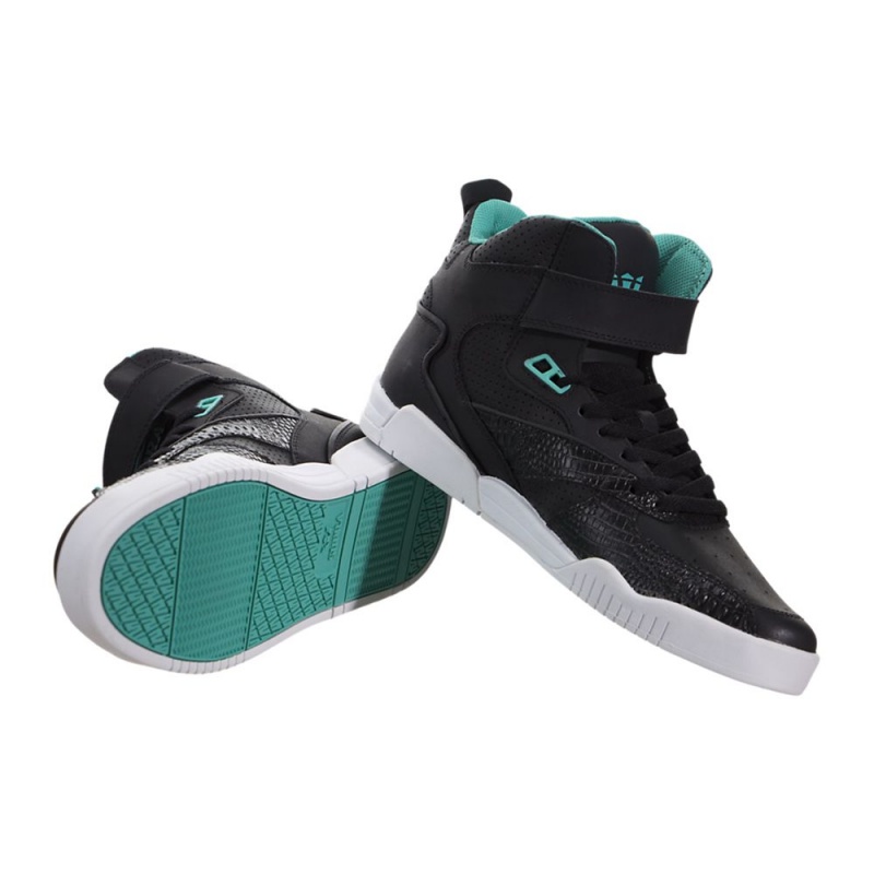 Altos Supra Bleeker Hombre Negros Turquesa | NEMOZ2615