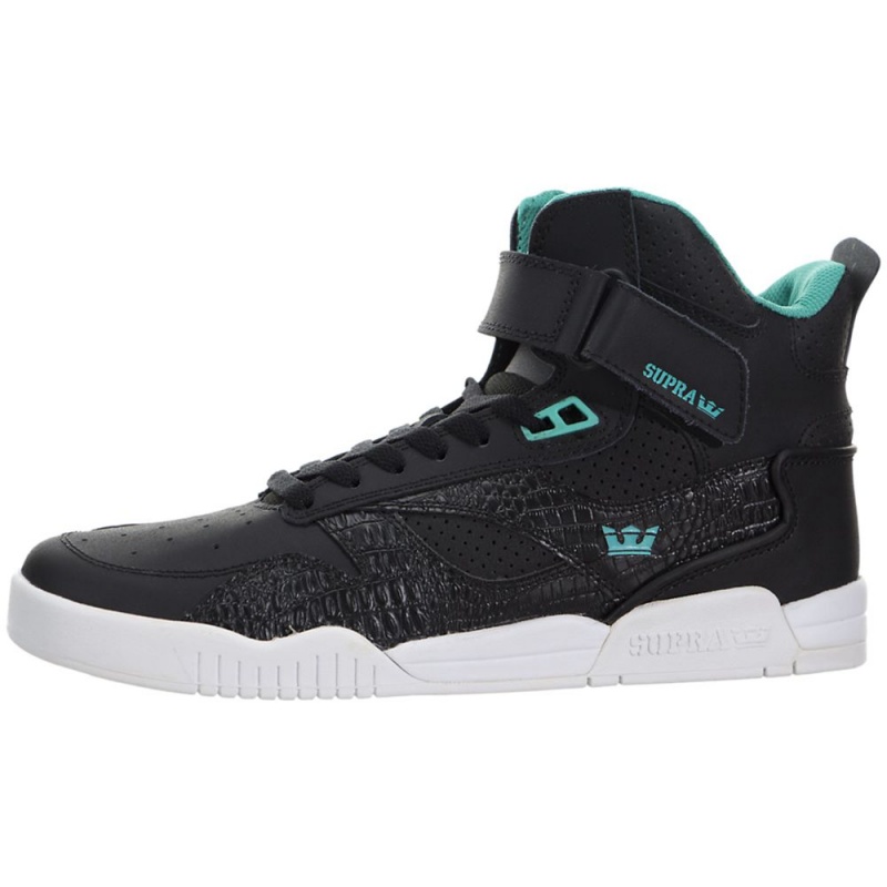 Altos Supra Bleeker Hombre Negros Turquesa | NEMOZ2615