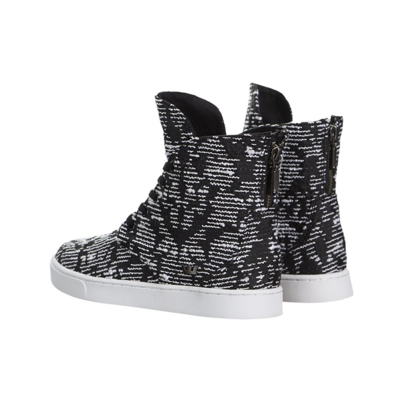 Altos Supra Joplin Mujer Negros Blancos | BCWJY5476