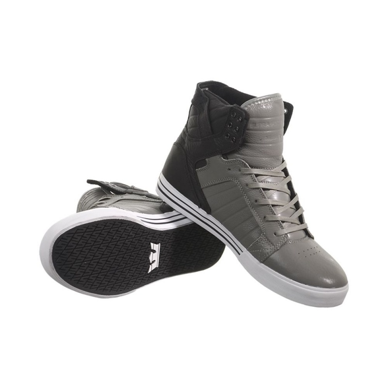 Altos Supra SkyTop Hombre Grises Negros | GMKRQ7360