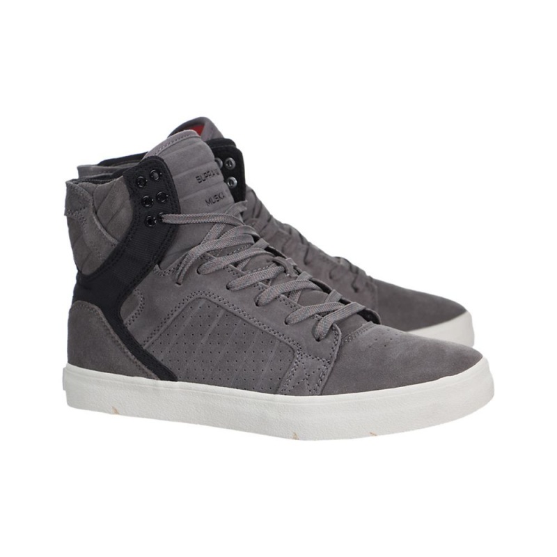 Altos Supra SkyTop Hombre Grises Negros | MWZHI3091