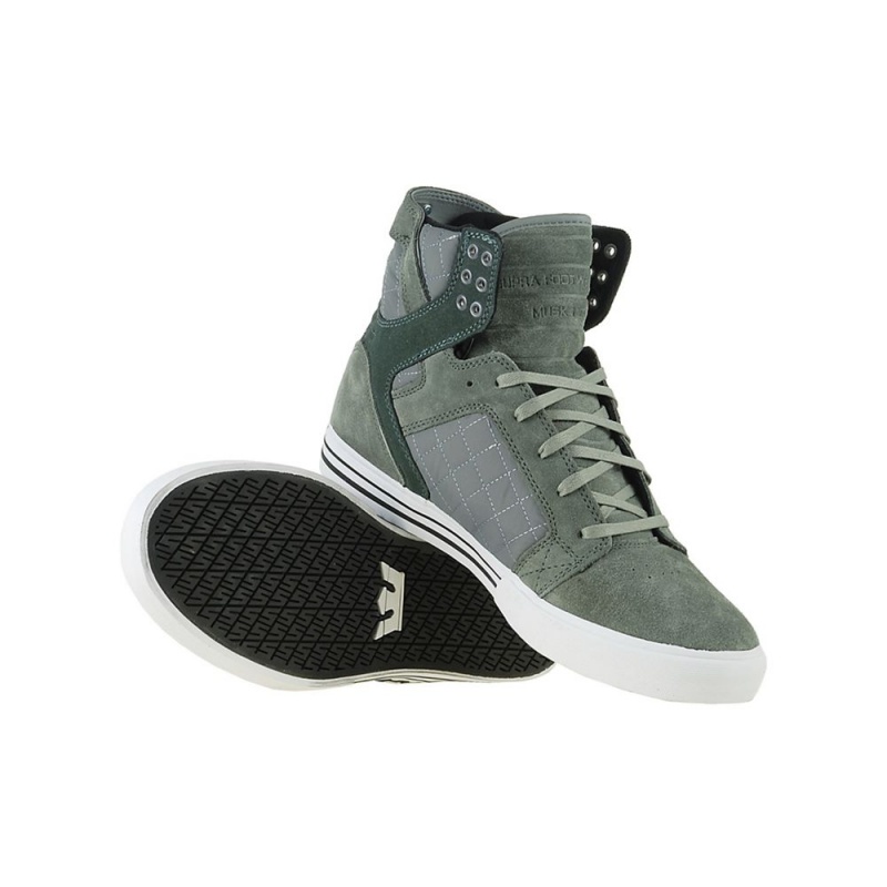 Altos Supra SkyTop Hombre Grises Verdes | EKZSG6829