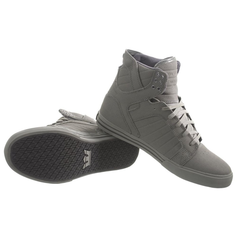 Altos Supra SkyTop Hombre Grises | DEUGT7264