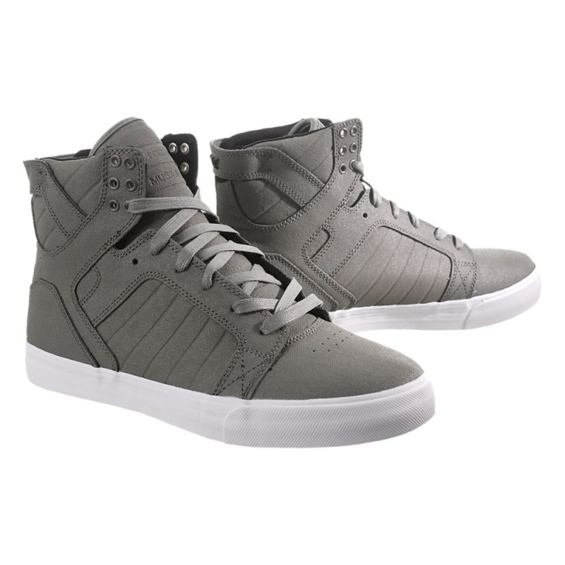 Altos Supra SkyTop Hombre Grises | OMNFH8690