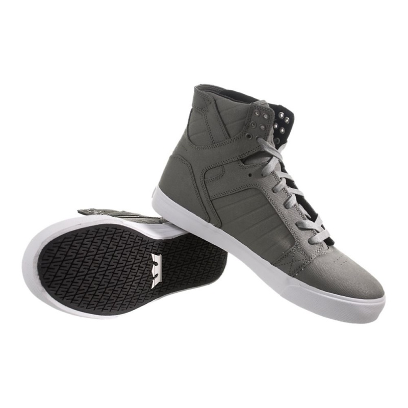 Altos Supra SkyTop Hombre Grises | OMNFH8690