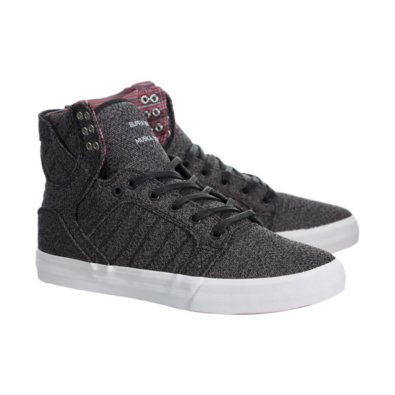 Altos Supra SkyTop Hombre Grises | WKAGU2584