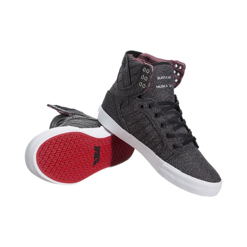 Altos Supra SkyTop Hombre Grises | WKAGU2584