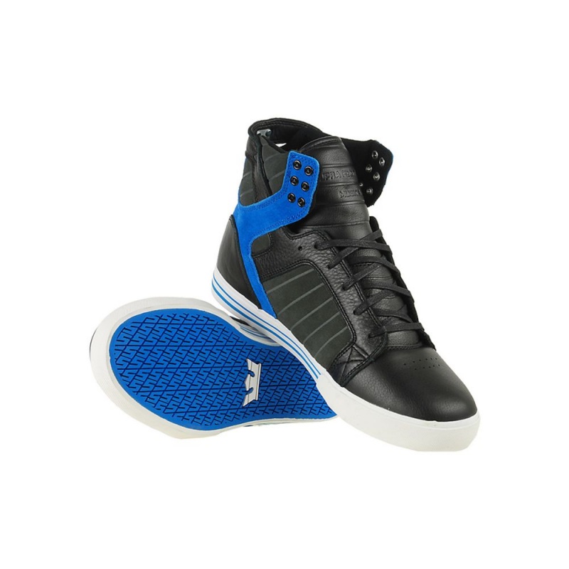 Altos Supra SkyTop Hombre Negros Azules | IHSXP2649