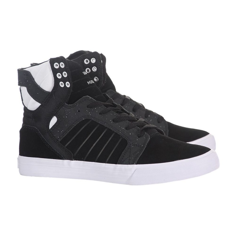 Altos Supra SkyTop Hombre Negros Blancos | FQTKI2697