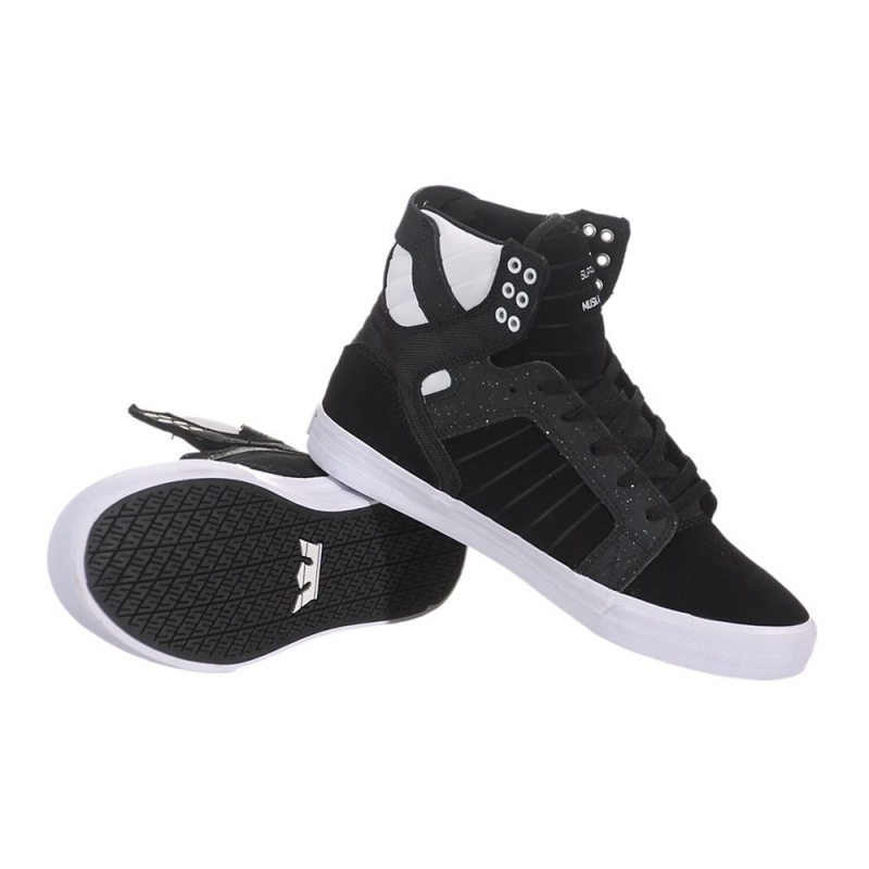 Altos Supra SkyTop Hombre Negros Blancos | FQTKI2697