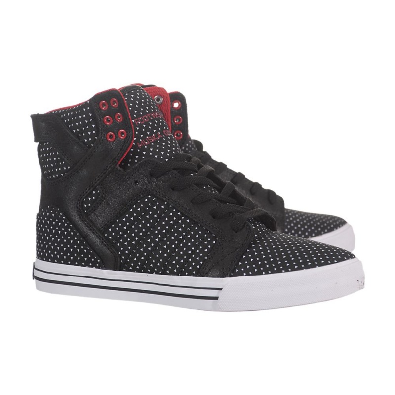 Altos Supra SkyTop Hombre Negros Blancos | LPATC1257