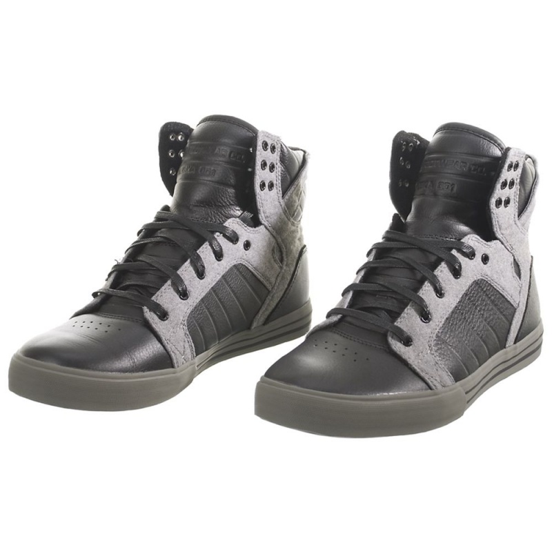 Altos Supra SkyTop Hombre Negros Grises | DMSWU4198