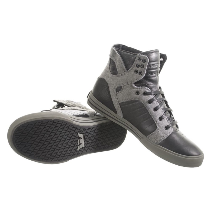 Altos Supra SkyTop Hombre Negros Grises | DMSWU4198