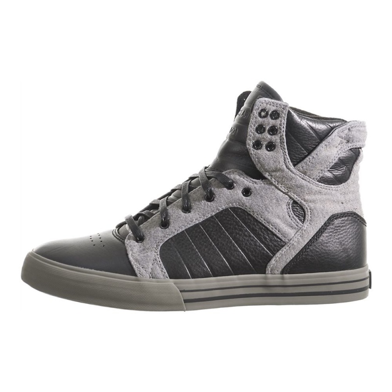 Altos Supra SkyTop Hombre Negros Grises | DMSWU4198