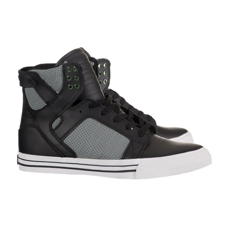 Altos Supra SkyTop Hombre Negros Grises | FZEAR1572