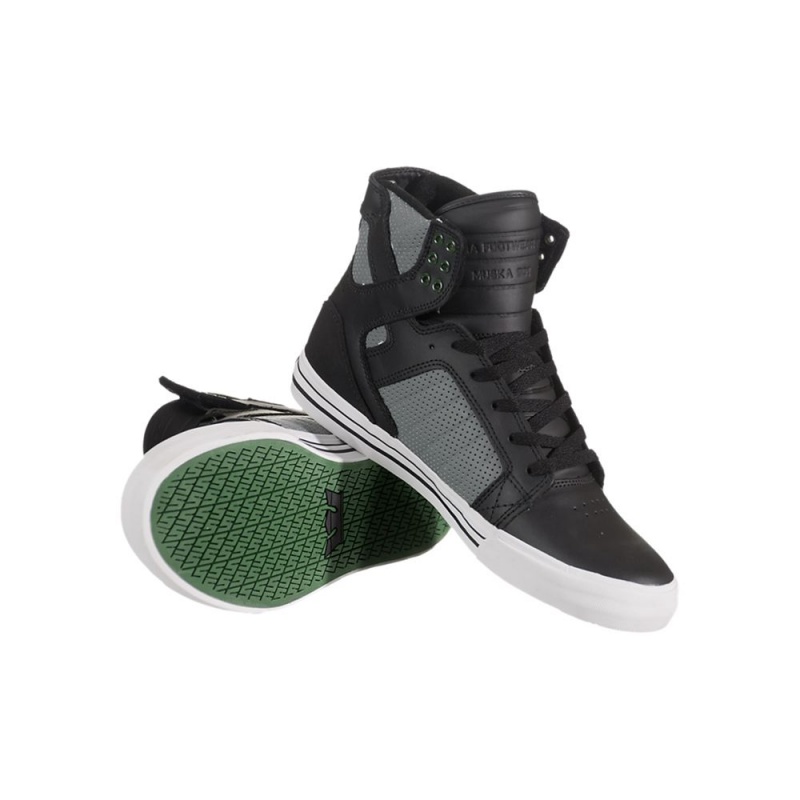 Altos Supra SkyTop Hombre Negros Grises | FZEAR1572