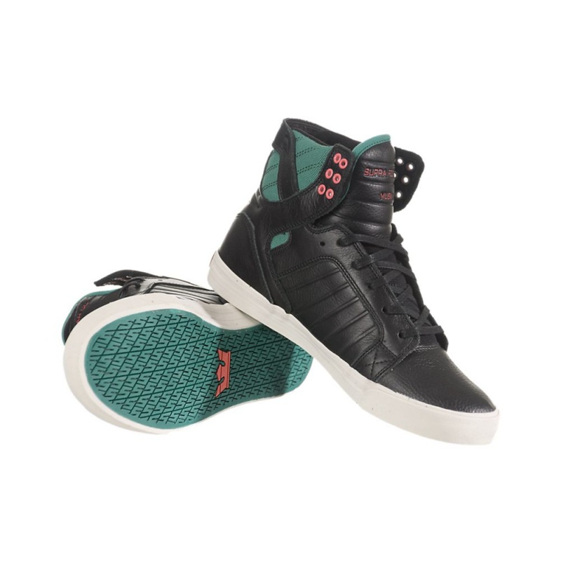 Altos Supra SkyTop Hombre Negros Verdes | VXDKH6103