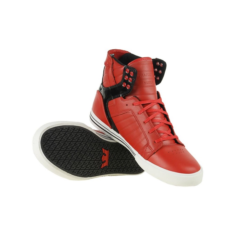 Altos Supra SkyTop Hombre Rojos | BSEKY7241