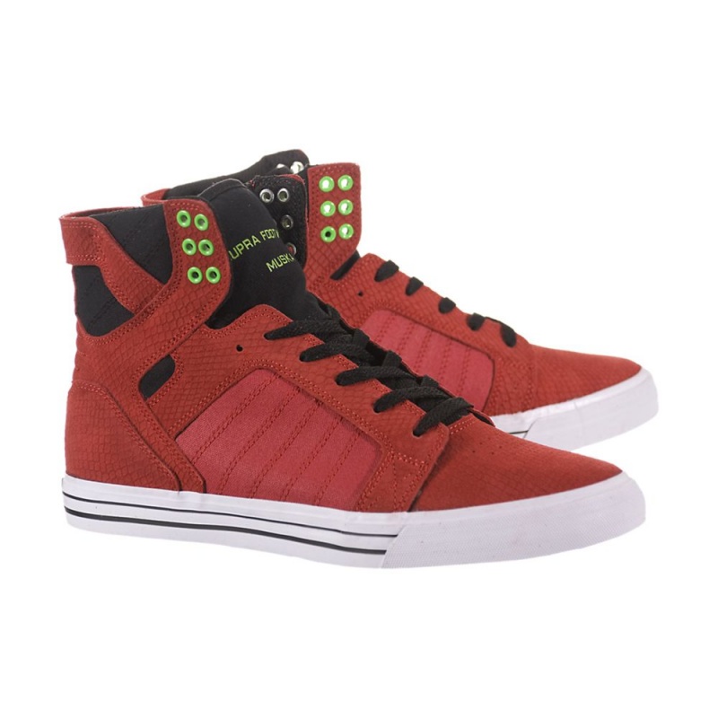 Altos Supra SkyTop Hombre Rojos | GOTUA0925