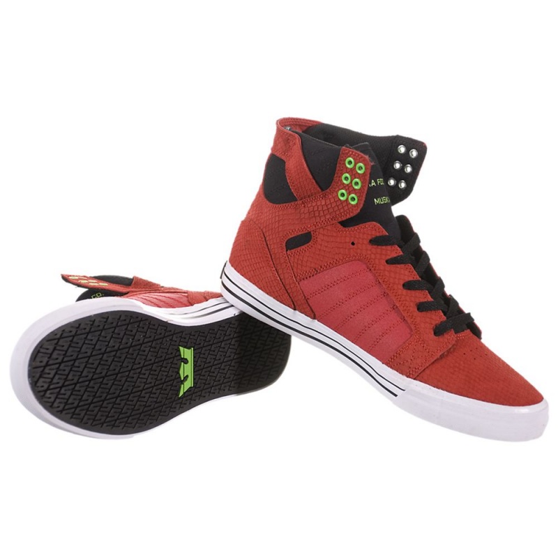 Altos Supra SkyTop Hombre Rojos | GOTUA0925