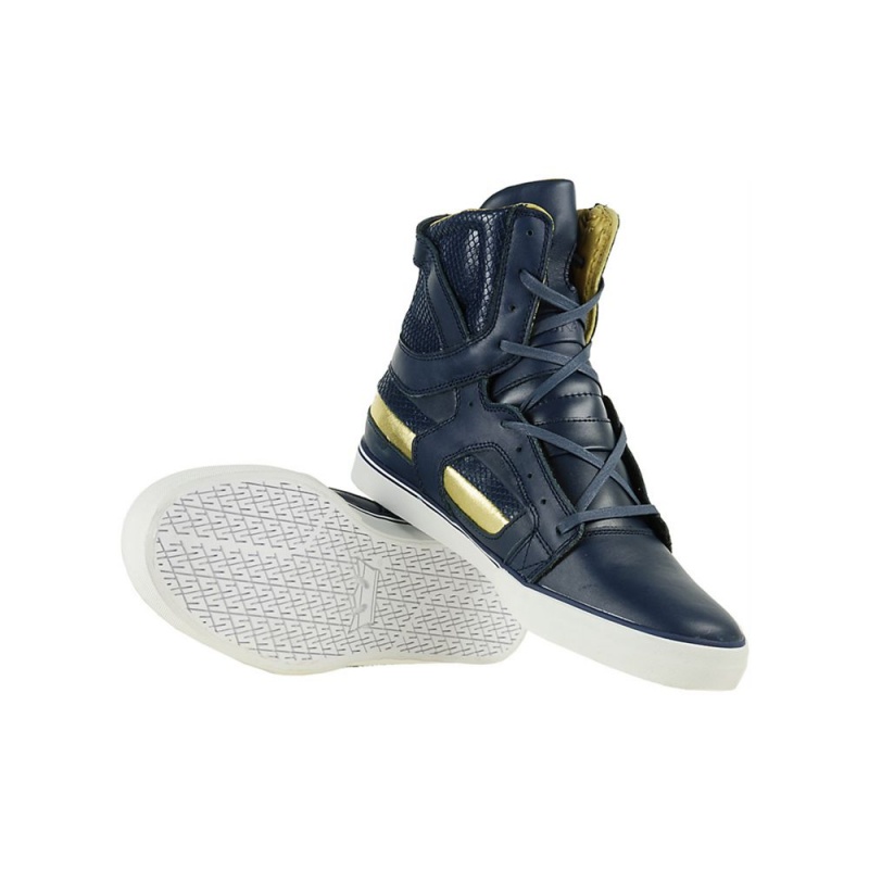 Altos Supra SkyTop II Mujer Azul Marino Dorados | XABHW4832