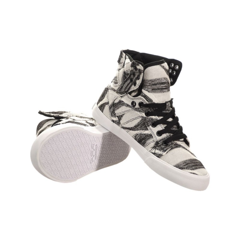 Altos Supra SkyTop Mujer Blancos Grises | GAKXE3571