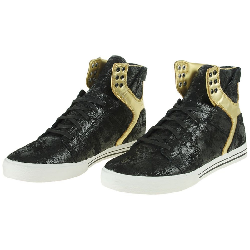 Altos Supra SkyTop NS Hombre Negros Dorados | QFMUY0728