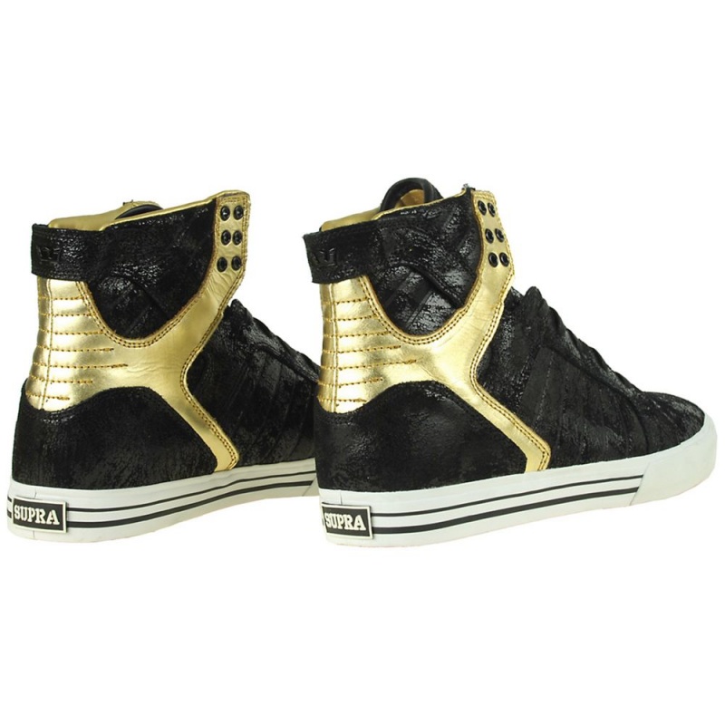 Altos Supra SkyTop NS Hombre Negros Dorados | QFMUY0728