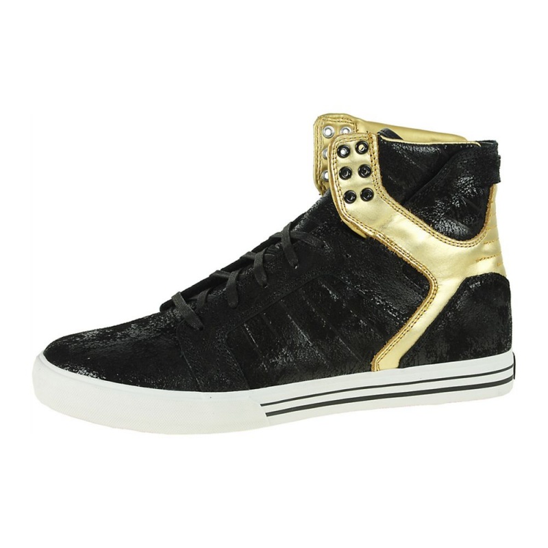 Altos Supra SkyTop NS Hombre Negros Dorados | QFMUY0728