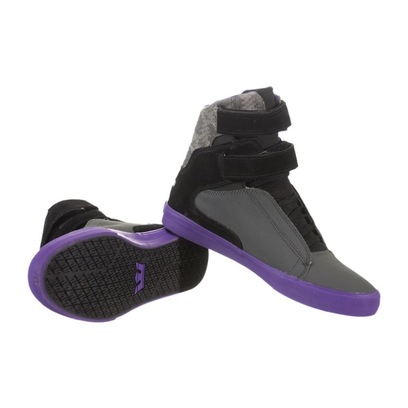 Altos Supra Society Hombre Grises Negros | EMKDW2706