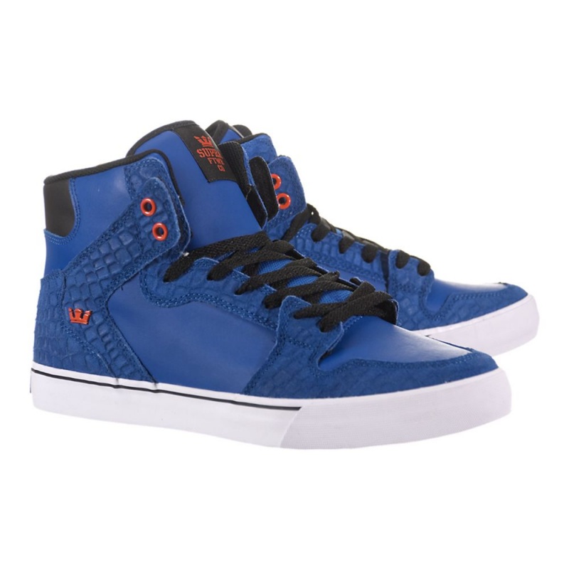 Altos Supra Vaider Hombre Azules Negros | FSHXP7549