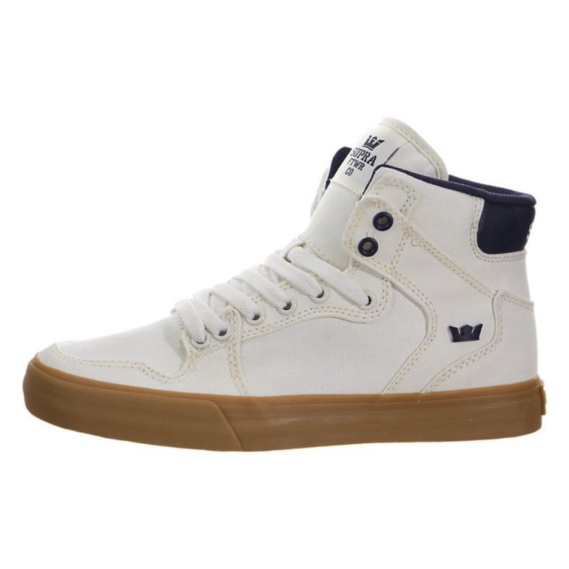 Altos Supra Vaider Hombre Blancos Azules | QBEOC5892