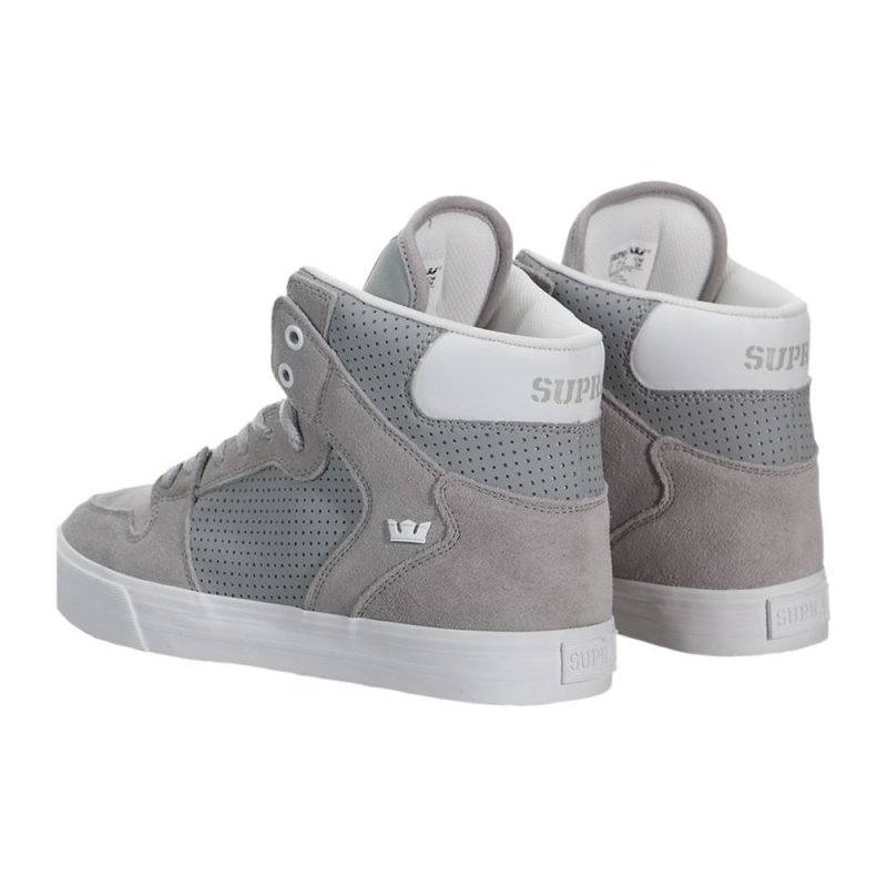 Altos Supra Vaider Hombre Grises Blancos | FGADV4783