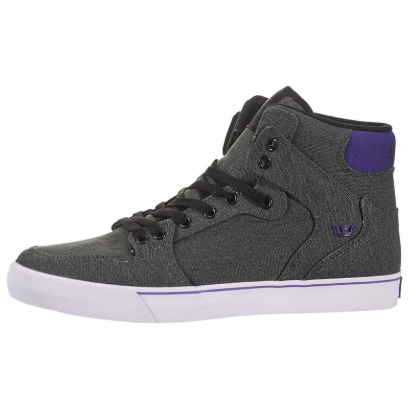 Altos Supra Vaider Hombre Grises Morados | DQFXJ0985