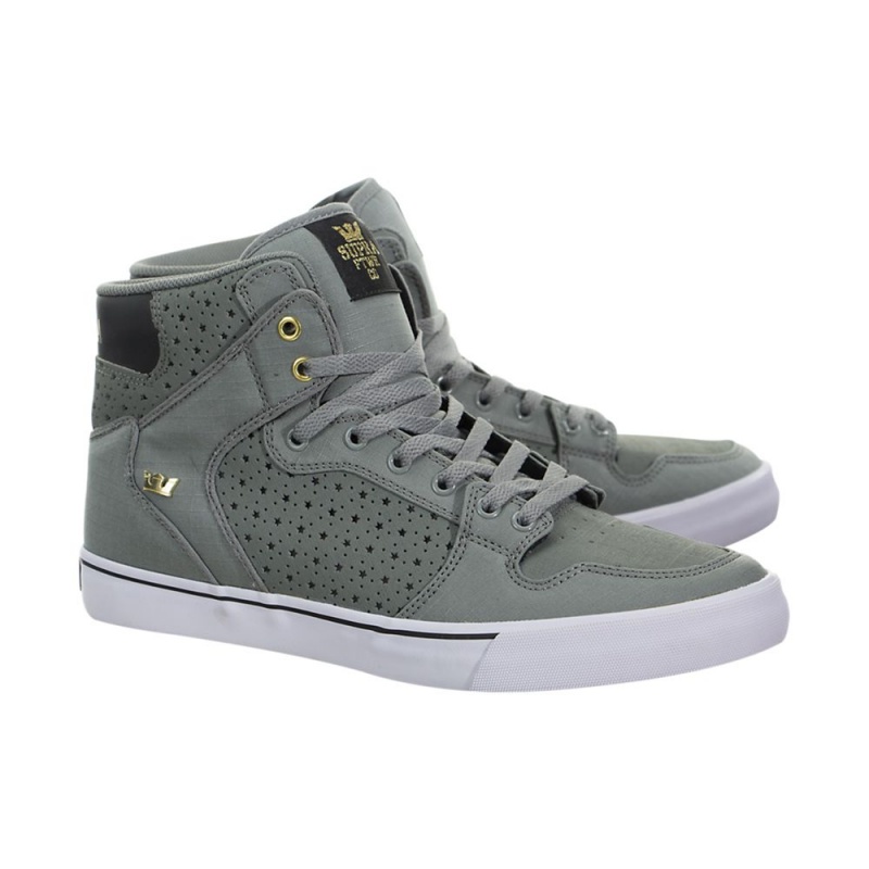 Altos Supra Vaider Hombre Grises Negros | NIRHX2730