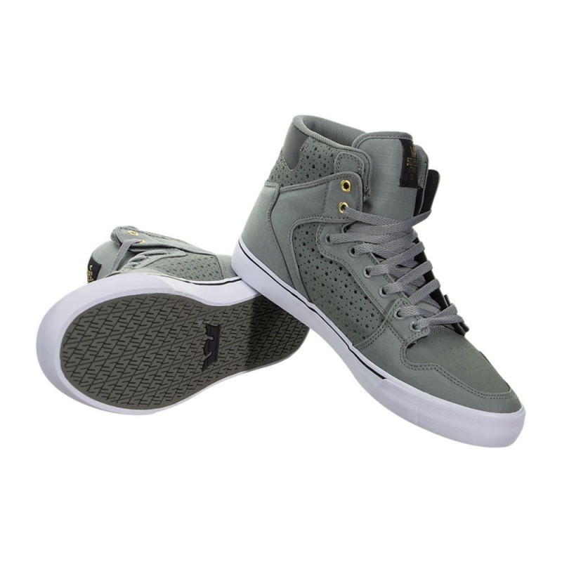 Altos Supra Vaider Hombre Grises Negros | NIRHX2730